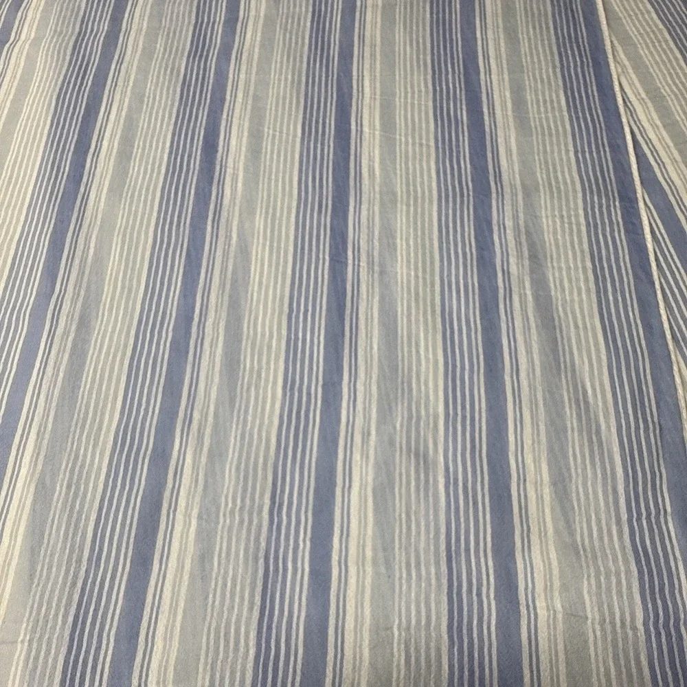Paul & Shark Yachting Men's Scarf Blue Striped Silk Cotton Italy Fringe 14